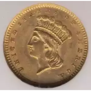 Gold Dollars---Indian Princess Head, Large Head 1856-1889 -Gold- 1 Dollar (3)