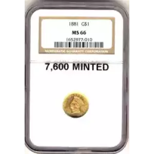 Gold Dollars---Indian Princess Head, Large Head 1856-1889 -Gold- 1 Dollar (3)