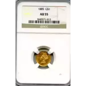 Gold Dollars---Indian Princess Head, Large Head 1856-1889 -Gold- 1 Dollar (3)