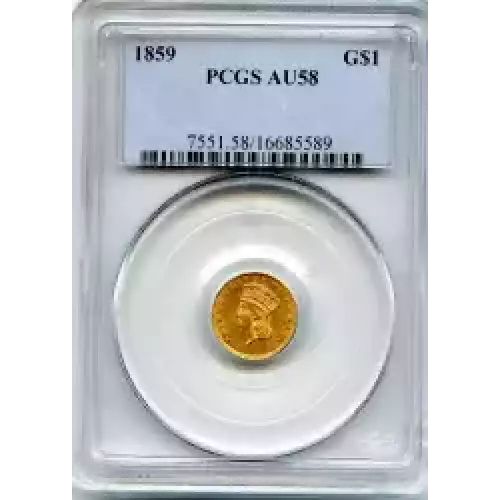 Gold Dollars---Indian Princess Head, Large Head 1856-1889 -Gold- 1 Dollar (3)