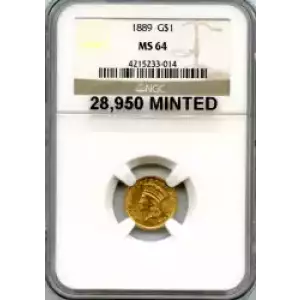 Gold Dollars---Indian Princess Head, Large Head 1856-1889 -Gold- 1 Dollar (3)