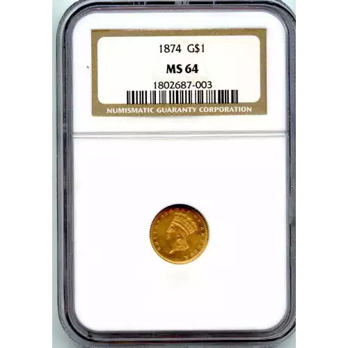 Gold Dollars---Indian Princess Head, Large Head 1856-1889 -Gold- 1 Dollar (3)