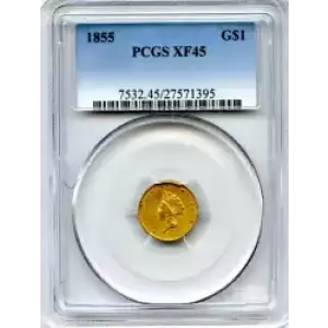 Gold Dollars---Indian Princess Head, Small Head 1854-1856 -Gold- 1 Dollar (3)