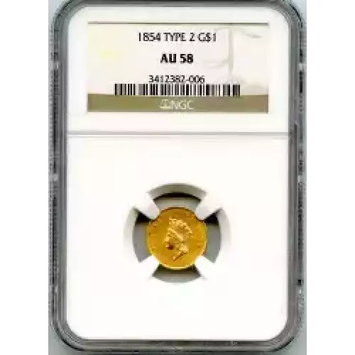 Gold Dollars---Indian Princess Head, Small Head 1854-1856 -Gold- 1 Dollar (3)