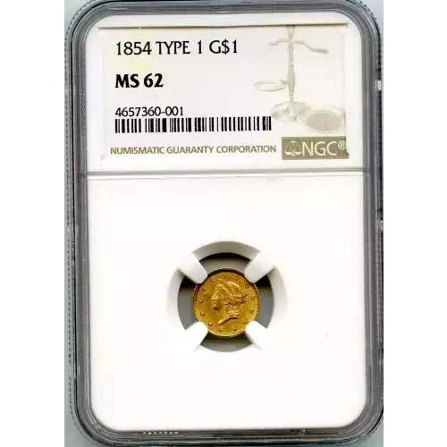 Gold Dollars---Indian Princess Head, Small Head 1854-1856 -Gold- 1 Dollar (3)