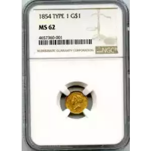 Gold Dollars---Indian Princess Head, Small Head 1854-1856 -Gold- 1 Dollar (3)