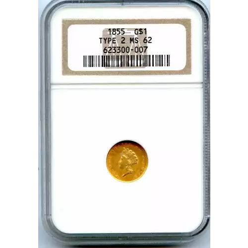 Gold Dollars---Indian Princess Head, Small Head 1854-1856 -Gold- 1 Dollar (3)