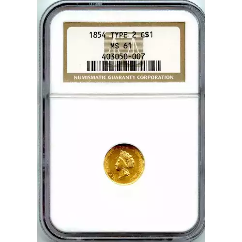 Gold Dollars---Indian Princess Head, Small Head 1854-1856 -Gold- 1 Dollar (3)