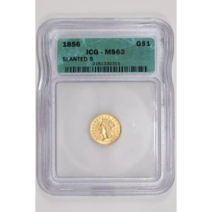 Gold Dollars---Indian Princess Head, Small Head 1854-1856 -Gold- 1 Dollar