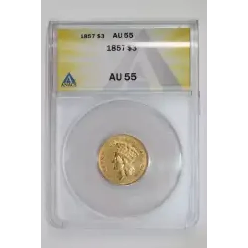 Gold Three Dollars $3 Indian Princess Head