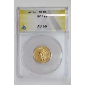 Gold Three Dollars $3 Indian Princess Head