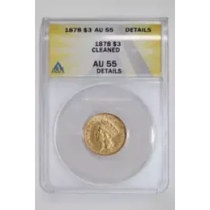 Gold Three Dollars $3 Indian Princess Head