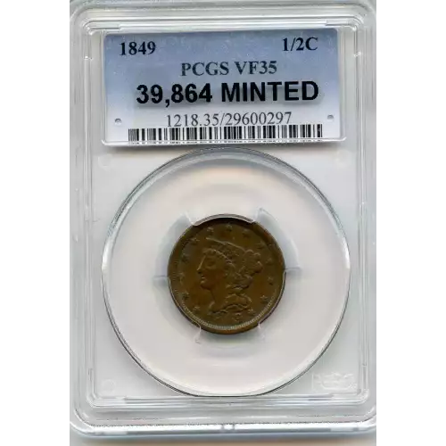 Half Cents -Braided Hair 1840-57 -Copper (3)