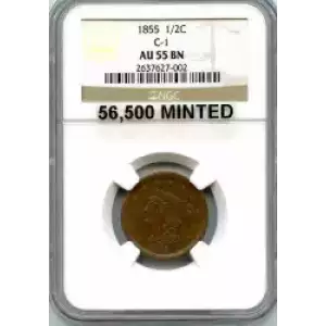 Half Cents -Braided Hair 1840-57 -Copper (3)