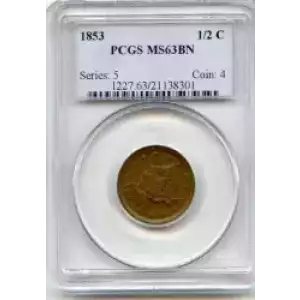 Half Cents -Braided Hair 1840-57 -Copper (3)