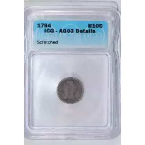 Half Dimes---Flowing Hair 1794-1795 -Silver- 0.5 Dime