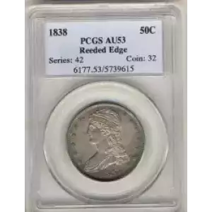 Half Dollars---Capped Bust, Reeded Edge 1836-1839 -Silver- 0.5 Dollar (3)