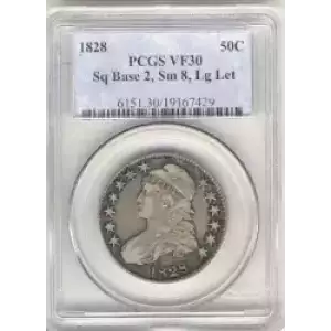 Half Dollars---Capped Bust, Reeded Edge 1836-1839 -Silver- 0.5 Dollar (3)