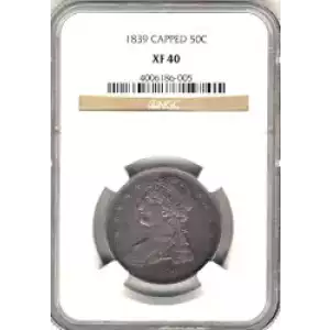 Half Dollars---Capped Bust, Reeded Edge 1836-1839 -Silver- 0.5 Dollar (3)