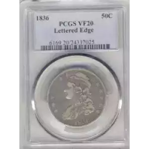 Half Dollars---Capped Bust, Reeded Edge 1836-1839 -Silver- 0.5 Dollar (3)