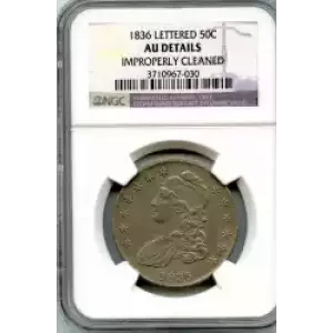 Half Dollars---Capped Bust, Reeded Edge 1836-1839 -Silver- 0.5 Dollar (3)