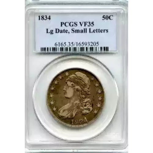 Half Dollars---Capped Bust, Reeded Edge 1836-1839 -Silver- 0.5 Dollar (3)