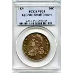 Half Dollars---Capped Bust, Reeded Edge 1836-1839 -Silver- 0.5 Dollar (3)