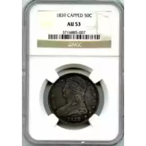 Half Dollars---Capped Bust, Reeded Edge 1836-1839 -Silver- 0.5 Dollar (3)