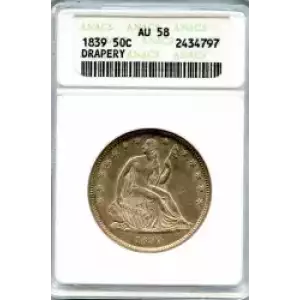 Half Dollars---Liberty Seated 1839-1891 -Silver- 0.5 Dollar (3)