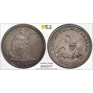 Half Dollars---Liberty Seated 1839-1891 -Silver- 0.5 Dollar (3)