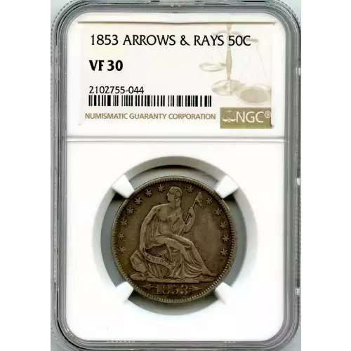 Half Dollars---Liberty Seated 1839-1891 -Silver- 0.5 Dollar (3)