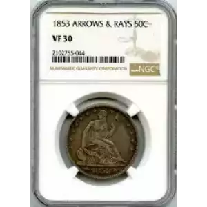 Half Dollars---Liberty Seated 1839-1891 -Silver- 0.5 Dollar (3)