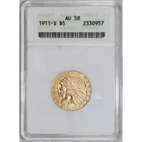 Half Eagles---Indian Head 1908-1929 -Gold- 5 Dollar