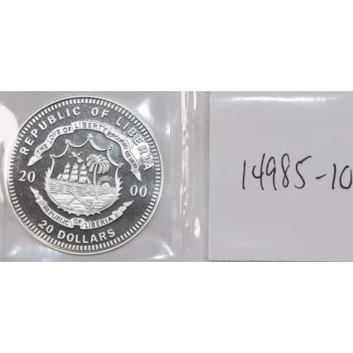 LIBERIA Silver 20 DOLLARS