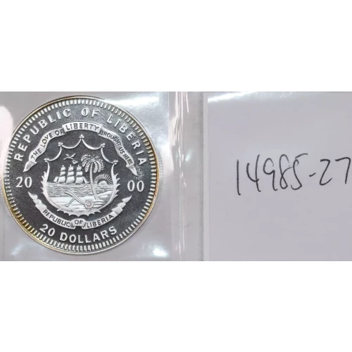 LIBERIA Silver 20 DOLLARS