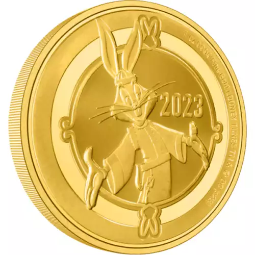 Looney Tunes - 2023 1oz Year of the Rabbit Bug Bunny Gold Con (3)