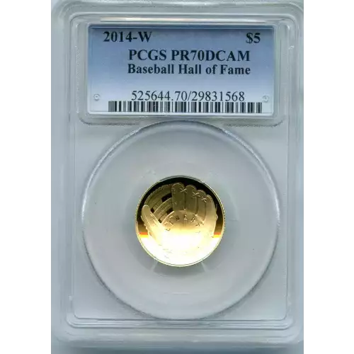 Modern Commemoratives --- National Baseball Hall of Fame 2014 -Gold- 5 Dollar (3)