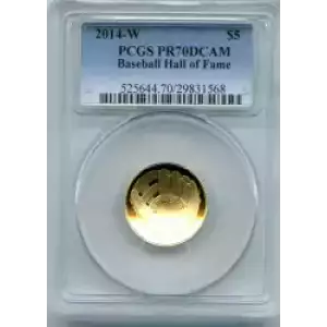 Modern Commemoratives --- National Baseball Hall of Fame 2014 -Gold- 5 Dollar (3)