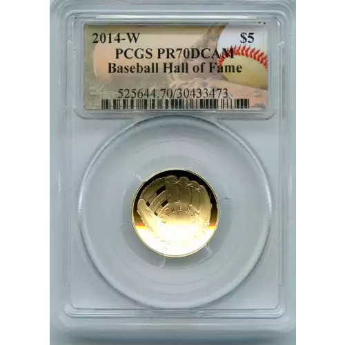 Modern Commemoratives --- National Baseball Hall of Fame 2014 -Gold- 5 Dollar (3)