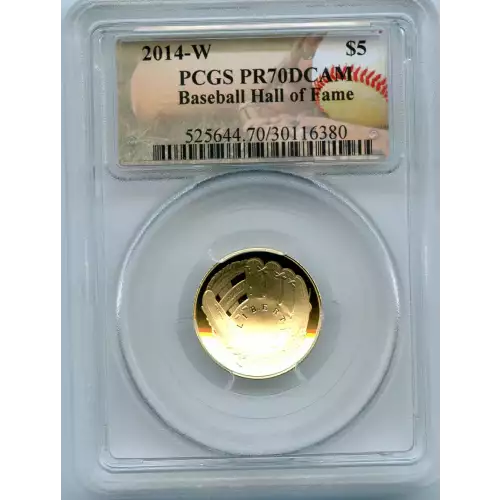 Modern Commemoratives --- National Baseball Hall of Fame 2014 -Gold- 5 Dollar (3)