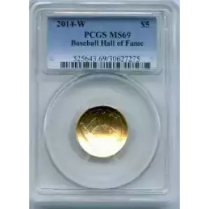 Modern Commemoratives --- National Baseball Hall of Fame 2014 -Gold- 5 Dollar (3)