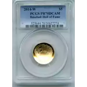 Modern Commemoratives --- National Baseball Hall of Fame 2014 -Gold- 5 Dollar (3)