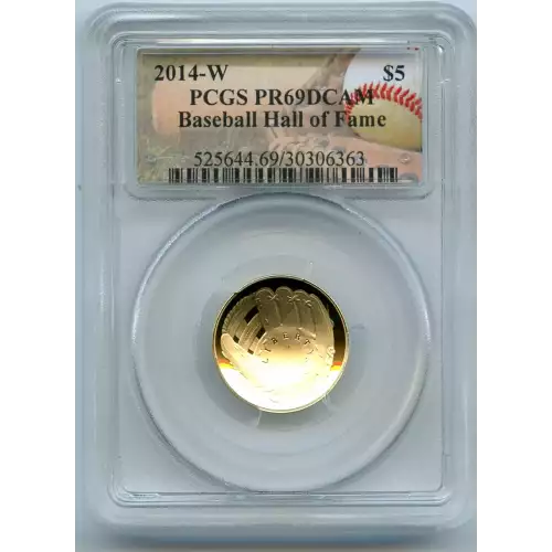 Modern Commemoratives --- National Baseball Hall of Fame 2014 -Gold- 5 Dollar (3)