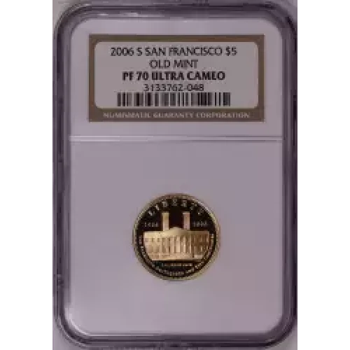 Modern Commemoratives --- San Francisco Old Mint Centennial 2006 -Gold- 5 Dollar