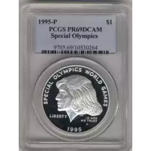 Modern Commemoratives --- Special Olympics World Games 1995 -Silver- 1 Dollar (3)