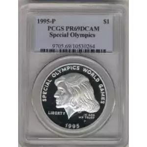 Modern Commemoratives --- Special Olympics World Games 1995 -Silver- 1 Dollar (3)