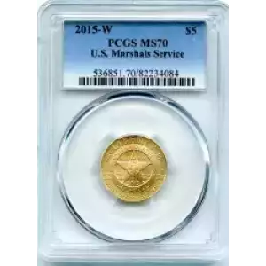 Modern Commemoratives --- U.S. Marshals Service 225th Anniversary 2015 -Gold- 5 Dollar (3)