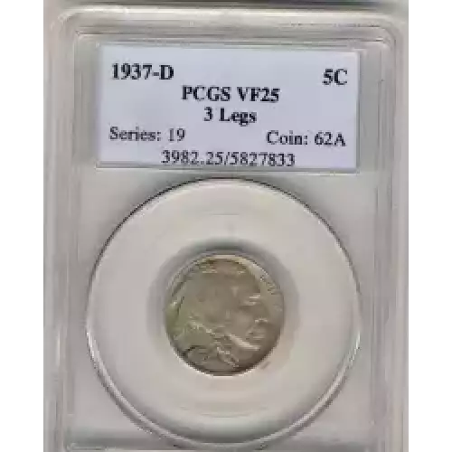 Nickel Five Cent Pieces-Indian Head or Buffalo (3)