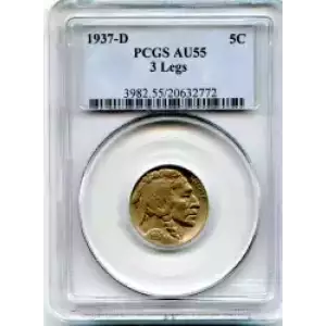 Nickel Five Cent Pieces-Indian Head or Buffalo (3)