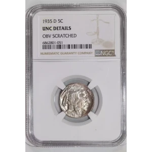 Nickel Five Cent Pieces-Indian Head or Buffalo